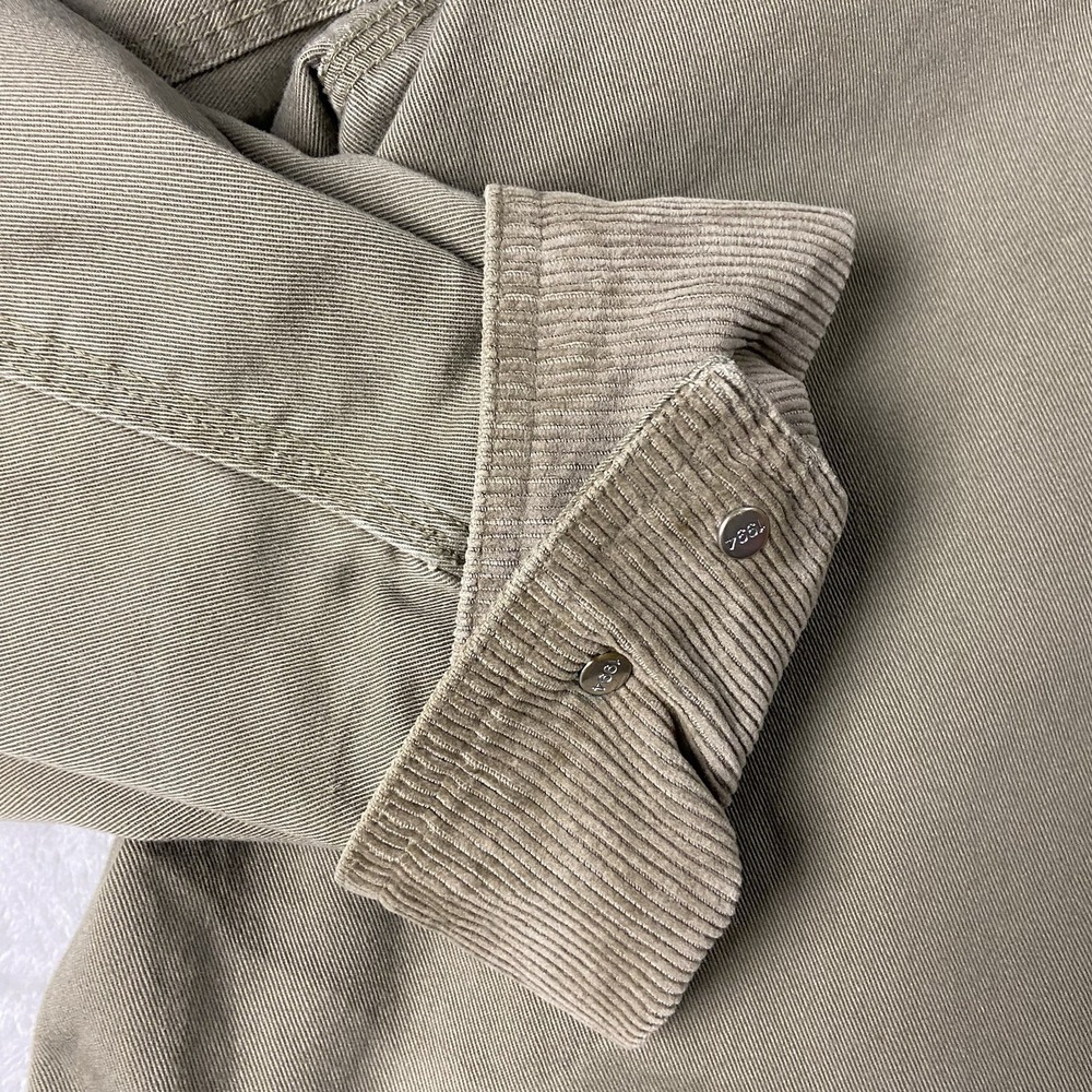VTG Y2K Old Navy Cotton Canvas Full Zip Chore Coat Army Green Men's XL Utility - Picture 2 of 15